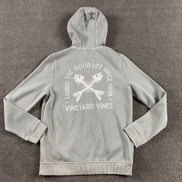 Vineyard Vines Tops - Vineyard Vines Hoodie Women's Large Sun Faded Fishbones Living The Good Life